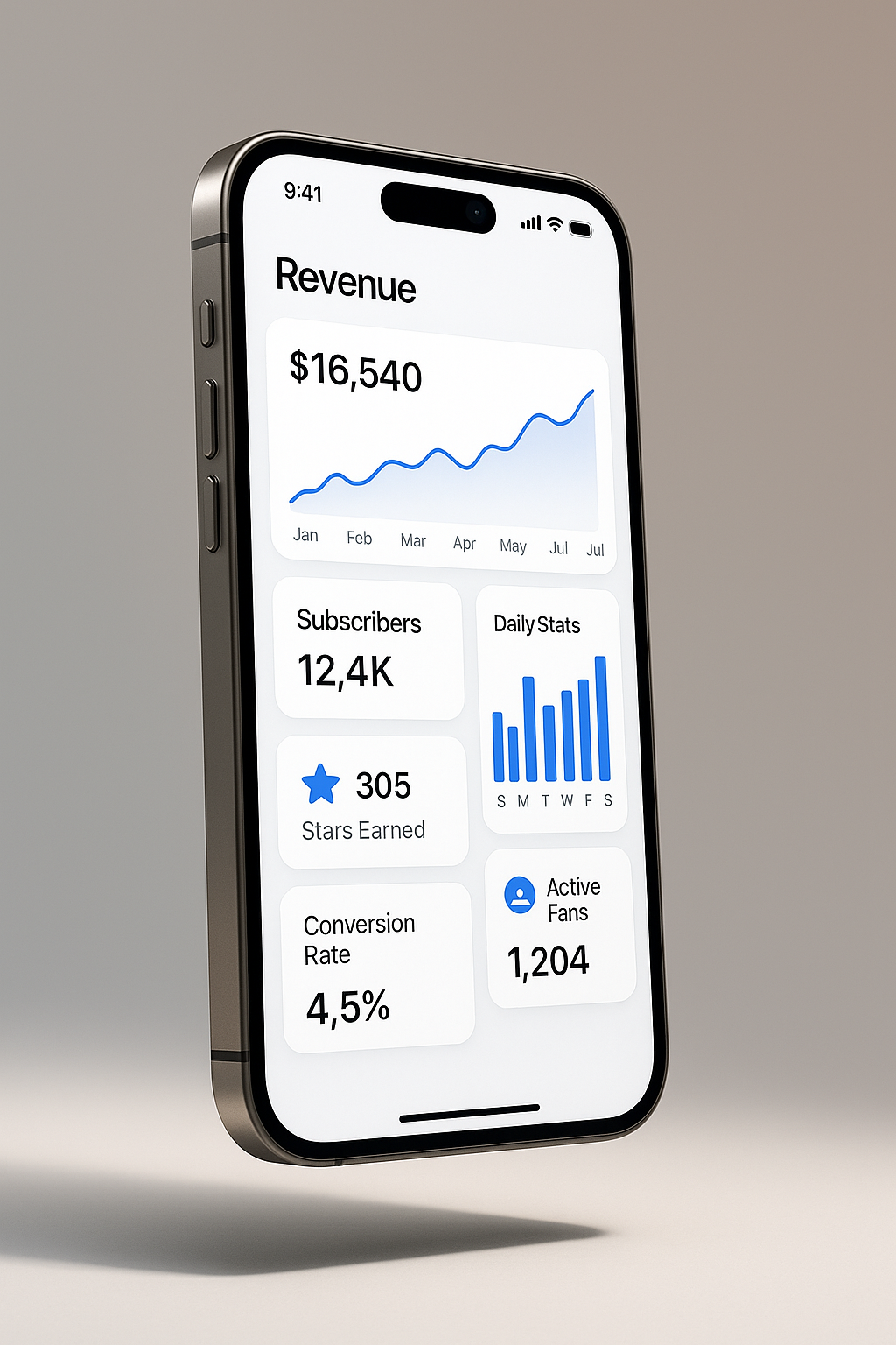 Revenue analytics dashboard